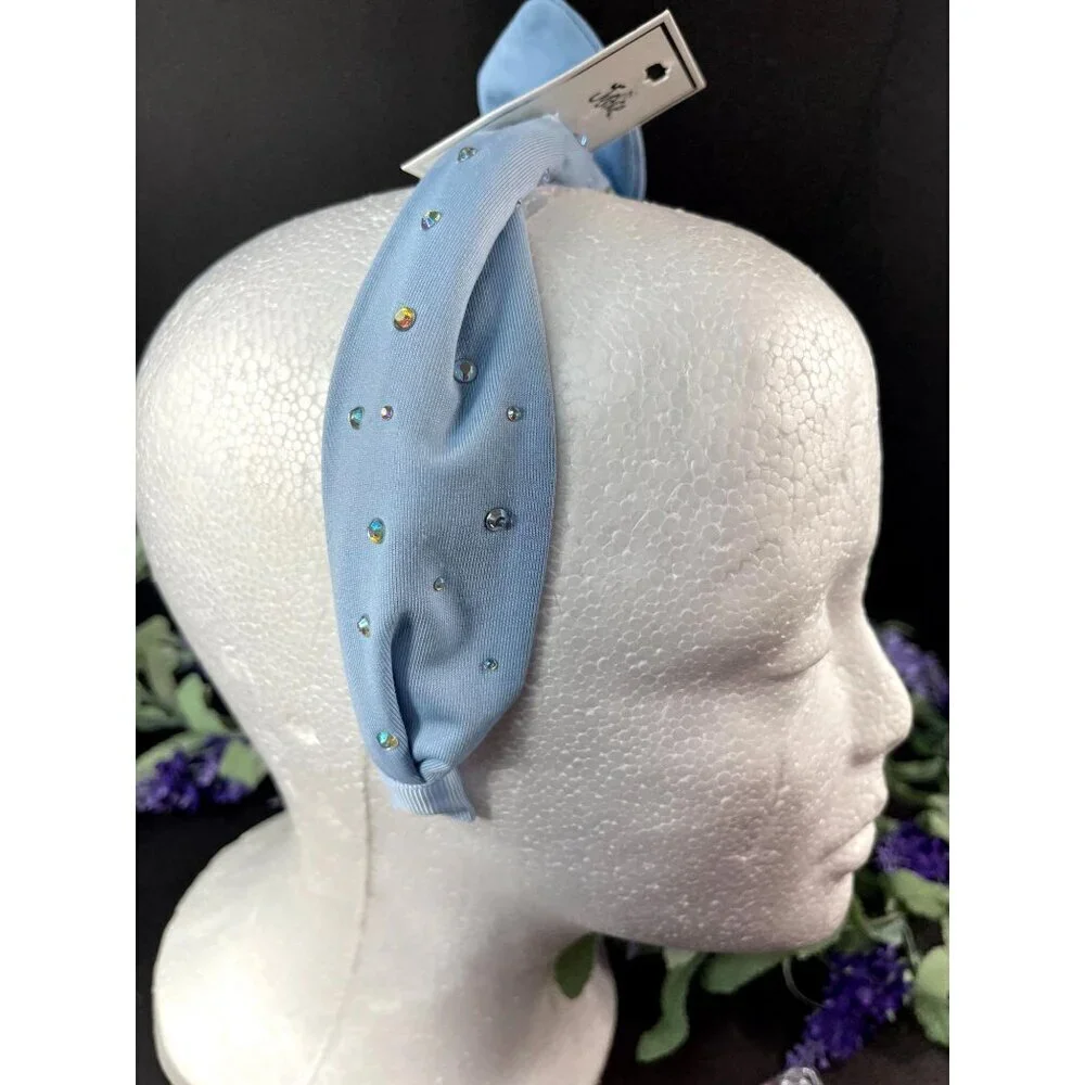 Justice Headband Rhinestone Blue Denim Girls Hair Care Hair Knot Accessories